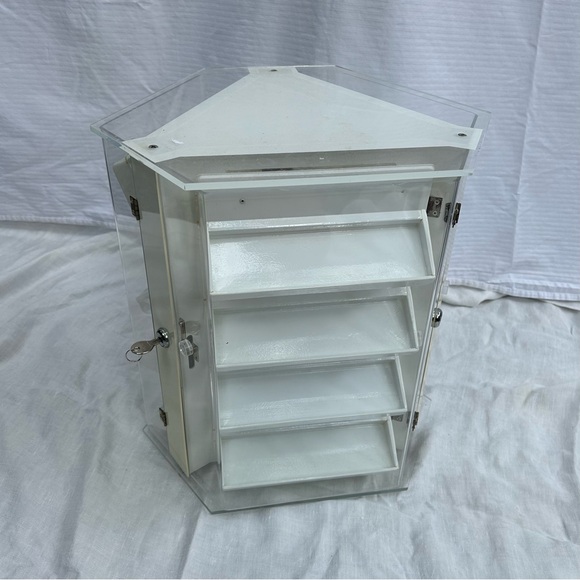 Vintage Rotating Kiddie Kraft Jewelry Counter Display Case Locked Craft Fair - Picture 4 of 12